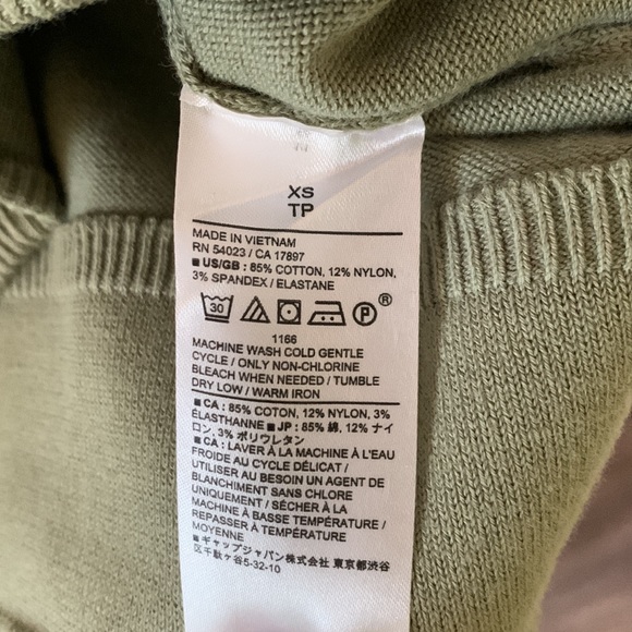 Structured Banana Republic Green Sweater Tank NWOT - Picture 5 of 6